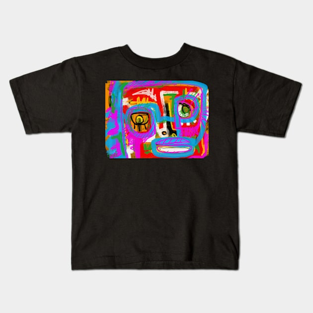 face Kids T-Shirt by Angel Rivas